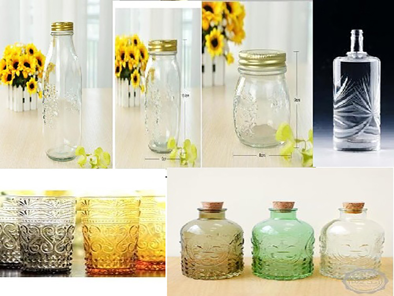 Carved various glass bottles